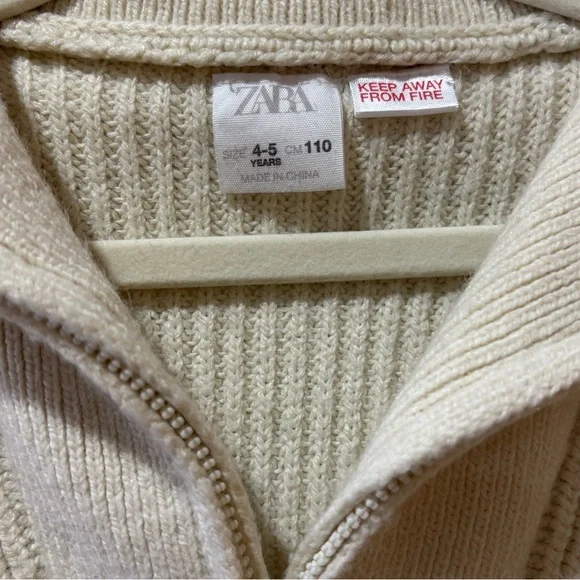 Zara Striped Half-Zip Sweater - Picture 3 of 4